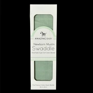 Amazing Baby Newborn Muslin Swaddle - Green